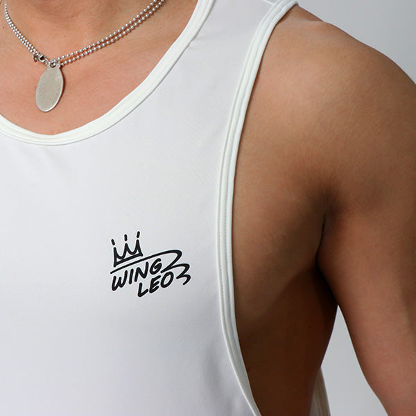 WINGLEO TRAINING DROP TANKTOP【WHITE】